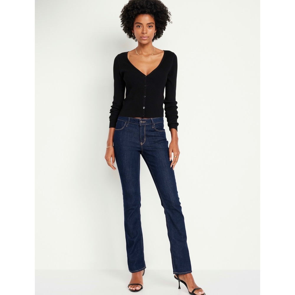 Old Navy Mid-Rise Wow Boot-Cut Jeans Dark Wash Size 6 S